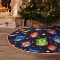 thumbnail image 4 of Salouo Owls And Hearts Christmas Tree Skirt 30" Farmhouse Christmas Decorations Snowman Xmas Tree Skirt Tree Mat for Holiday Party Decor, 4 of 8