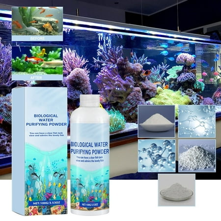 

Chailin Fish Tank Water Purifier Removal Powder Clean Fish Tank And Purify Water Quality Instant Removal Powder 100ml