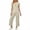 Beige#2 piece lounge set women, variant on VBTAPA Two Piece Lounge Set for Women Summer Outfits Short Sleeve V Neck Tops High Waisted Wide Leg Crop Pants 2 Pieces Outfits Blue L