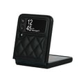 thumbnail image 5 of Techcircle Case for Samsung Galaxy Z Flip 3 6.7" 2021, Elegant PU Leather Backplane + Diamond Pattern Rugged PC Shell Anti-drop Full Protective Stylish CaseFor Samsung Galaxy Z Flip 3,Black, 5 of 5