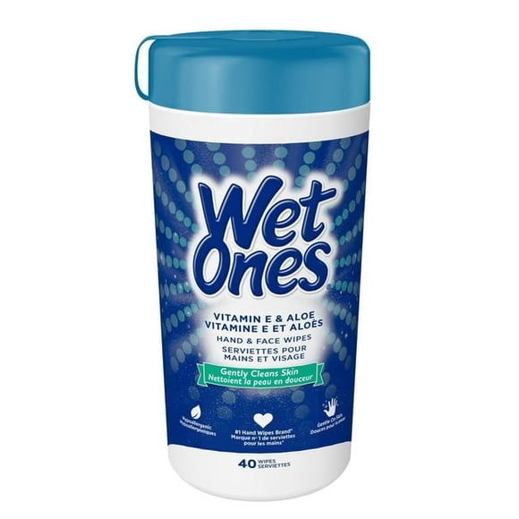 Wet Ones Hand Wipes, Vitamin E and Aloe, 40 Wipes