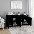 thumbnail image 4 of vidaXL Sideboard High Gloss White 31.5"x14.2"x29.5" Chipboard, 4 of 75