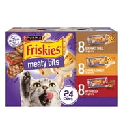 Friskies Meaty Bites Variety Pack Wet Cat Food, 5.5 oz Cans
