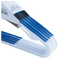 thumbnail image 4 of (4 pack) Mainstays Non-Slip Clothing Hangers, 5 Pack, Swivel Neck, White & Blue, Adult, Durable Plastic, 4 of 5