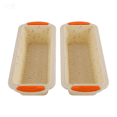 ROSOZ Premium 2-Pack Silicone Loaf Pans - Baking Molds for Toast, Bread & Cakes - Flexible, Non-Stick & Oven Safe Bakeware。
