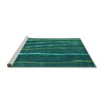 thumbnail image 2 of Ahgly Company Machine Washable Indoor Rectangle Abstract Turquoise Blue Contemporary Area Rugs, 2' x 4', 2 of 4