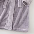 thumbnail image 4 of Gibobby Kids Coral Fleece Bathrobe,Soft Plush Hooded Robe with Adjustable Belt Cute Print for Boys Girls Toddlers 12M-12Y,Warm Loungewear Shower Robe Kids Toddler Pajamas,Grey,Size 2-3T, 4 of 6
