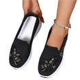 thumbnail image 3 of Embroidered Orthopedic Shoes for Women, Slip On Knit Loafers Breathable Mesh, Casual Sneakers Lightweight Comfortable Orthopedic Walking Shoes, 3 of 5