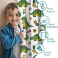 thumbnail image 3 of Blackout Kids Curtains,White Green Dinosaurs Floral Pattern Childrens Insulated Curtains Set Of 2,Bedroom Essentials,Toddler Room Decor 42"x84", 3 of 5