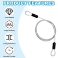 thumbnail image 4 of Uxcell Dia Vinyl Coated Stainless Steel Cable with Loop, Flexible Wire Rope Security Chain Lanyard for Outdoor Lighting 3/16" 5ft Transparent, 4 of 7