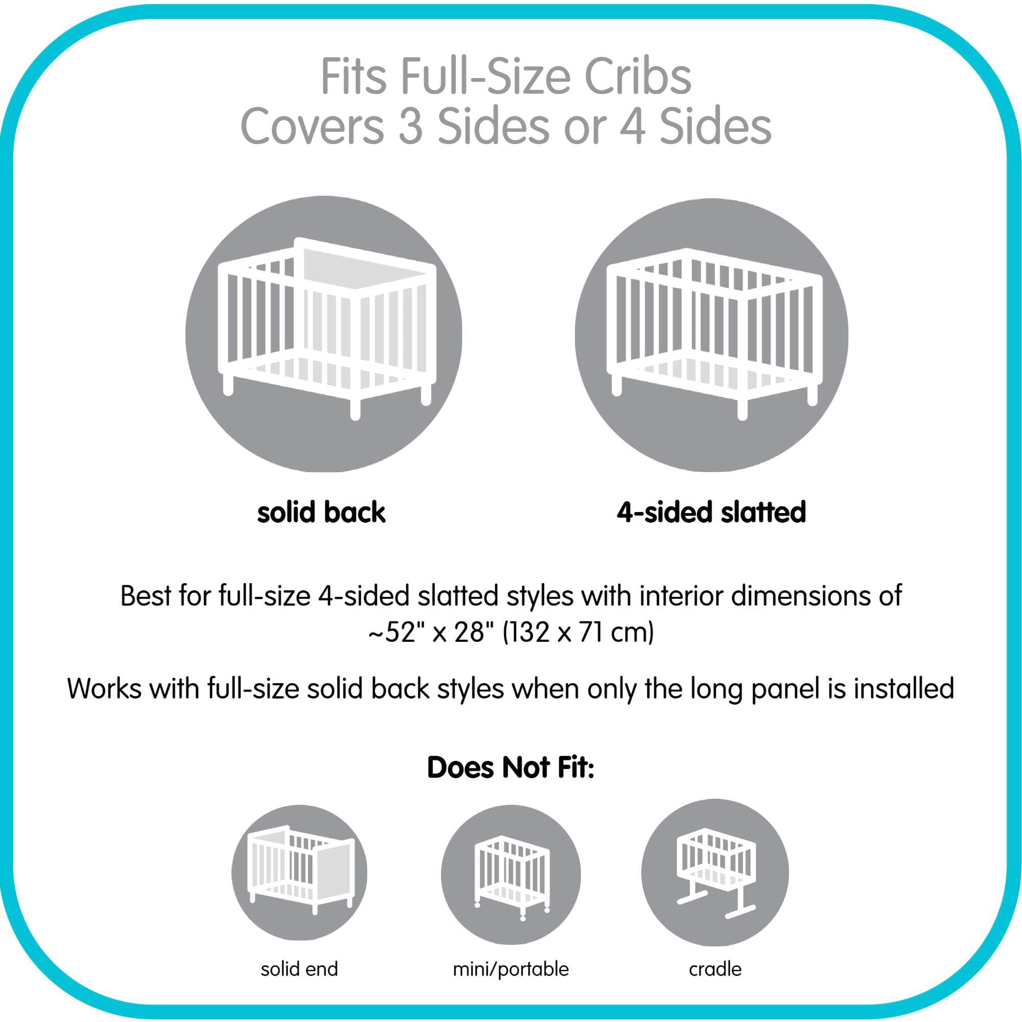 BreathableBaby AirflowBaby Mesh Crib Liner, 9" Anti-Bumper, Non-Padded - White