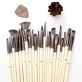 thumbnail image 4 of shenmeida Paint Brushes Set, Multifunctional Wood Nylon Hair Artist Painting Brushes with Storage Bag, for Watercolor Painting., 4 of 8