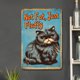 thumbnail image 2 of Placa Metal Vintage Pintura Hierro Rectangular Gato Arte Pared Bar para El 20x30cm, 2 of 9