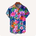 thumbnail image 3 of Summer Shirts for Men Loose Fit,Mens Hawaiian Shirt Short Sleeve Button Down Shirts Casual Tropical Floral Summer Beach Vacation Shirts, 3 of 4
