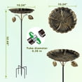 thumbnail image 5 of Lockways Retro Bird Bath for Outside, 32.6"  Weather-Resistant bird bath with 5 Prongs Base, Bird Baths and Feeder with Lotus Leaf Shaped Tray, Antique Bronze, 5 of 7