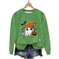 thumbnail image 2 of Ailaofu Women's Halloween Printed Round Neck Casual Sports Long Sleeve Sweatshirt Top Sweatshirt Loose Soft Long Sleeve Pullover Tops, 2 of 6