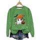 thumbnail image 2 of Ailaofu Women's Halloween Printed Round Neck Casual Sports Long Sleeve Sweatshirt Top Sweatshirt Loose Soft Long Sleeve Pullover Tops, 2 of 6