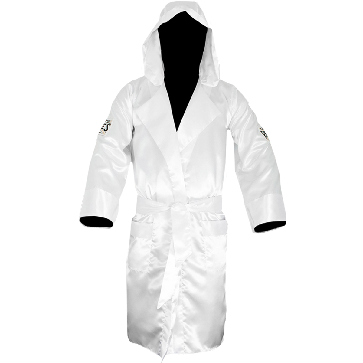 Cleto Reyes Satin Boxing Robe with Hood White