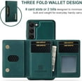 thumbnail image 4 of 2 in 1 Detachable Leather Phone Cases for Samsung Galaxy S23 5G Case Wallet with Card Holder Men 6.1'' (Green,S23), 4 of 18
