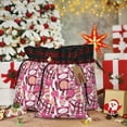 thumbnail image 6 of Rocae Cute Girl Print Christmas Drawstring Linen Gift Bag with Drawstrings Treat Bag Goody Present Bags for Christmas Party Favor, 6 of 8