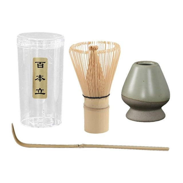 Japanese Style Matcha Whisk Set Matcha Whisk Bamboo Whisk for Friends Gifts Light Green