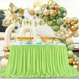 MarinaVida Tulle Tutu Table Skirt for Wedding Party Baby Shower