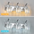 thumbnail image 4 of LMQNINE 3-Light Modern Bathroom Sconce,Vanity Light with Crystal Accents,Over-Mirror,Chrome, 4 of 7
