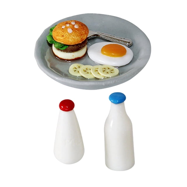 Juego Miniatura CUTICAT para gabinete mesa de comedor 1/12 material de resina