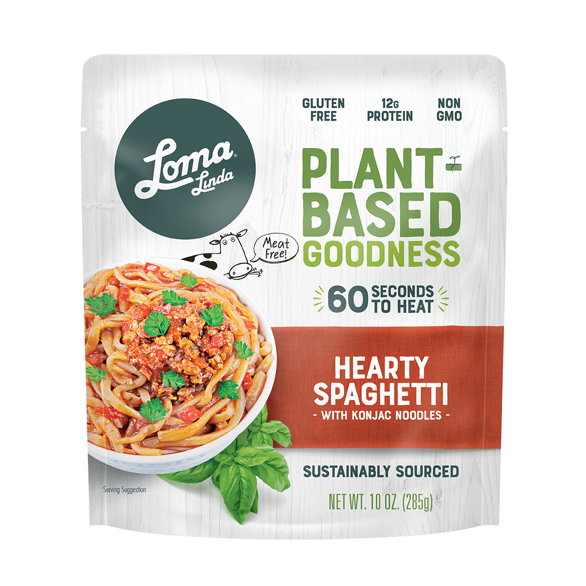 (4 pack) Loma Linda Hearty Spaghetti, 10 oz (Shelf Stable) Packaged Meals