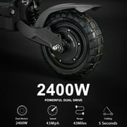 M YUME SCOOTER Hawk 2400W Electric Scooter,43MPH,43Miles Long Rang Electric Scooter for Adults E-Scooter,10 All-terrain E-scooter with 60V 22.5Ah Battery