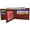 Burgundy, variant on Mens Genuine Leather Center Flap ID Card Holder Bifold Wallet 52 CF
