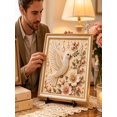thumbnail image 5 of Beaded Embroidery Art Kit, Faux Crystal Pearl Rhinestone Handmade Painting for Home Wall Decor, Dove of Peace Flower Pattern, 5 of 5