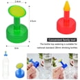 thumbnail image 2 of Paquete de 6 aspersores de riego de plantas de plástico con tapa de botella, se adapta a tapas de botellas de 28 mm, riego de semillas, plántulas, riego de jardín, 3 colores, rojo, verde, azul, 2 of 5