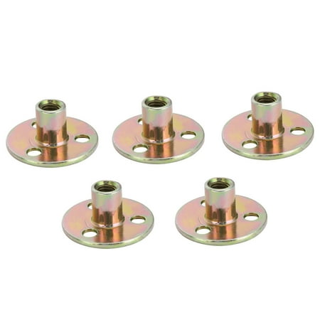 

5Pcs Zinc Plated Three Hole Lock Nut Round Base Furniture Nuts (M8*37)