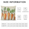 thumbnail image 5 of SHANXI  Easter Carrot Pillow Covers Five Watercolor Carrots Decorative Pillow Cases Orange Green Farmhouse Cushion Case Spring Holiday Home Decor for Porch Couch 12x12in, 5 of 5