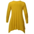 thumbnail image 2 of FashionOutfit Women's Casual Asymmetric Hem Long Sleeves Tunic Top - MADE in USA, 2 of 4