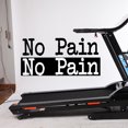 thumbnail image 3 of Adhesivo de pared extragrande para gimnasio, sin dolor, sin ganancia, cita inspiradora, decoración artística enorme de 56 x 120 cm, cartel de ejercicio físico (negro) JAMW Sencillez, 3 of 5