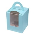 thumbnail image 1 of Baking Packaging MaFen Box 1 Single CUPCAKE Handheld Window Cup Cake Box Pudding Box, 1 of 9