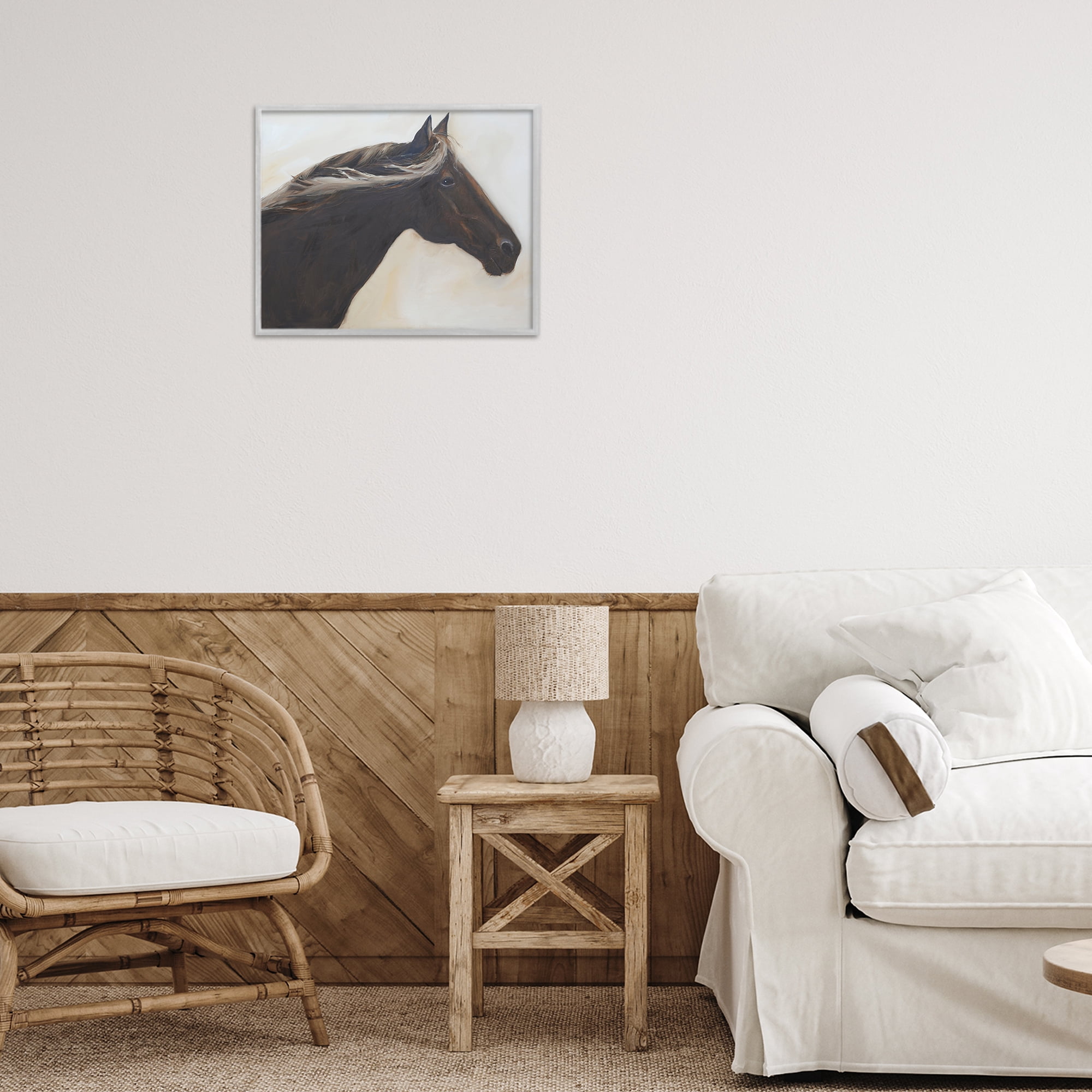Stupell Industries The Mare In Profile Gray Framed Giclee Art, design by Jadei Graphics