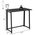 thumbnail image 2 of Gymax Foldable Computer Desk Home Office Laptop Table Writing Desk Study Table Black, 2 of 10