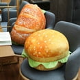 thumbnail image 4 of Simulación Pan Hamburguesa Forma Almohada Linda Comida Felpa Almohada Lumbar Suave Cojín Trasero Comida Rellena Almohadas Para La Decoración Del Hogar Decoración De La Oficina ANGGREK  Otros, 4 of 8
