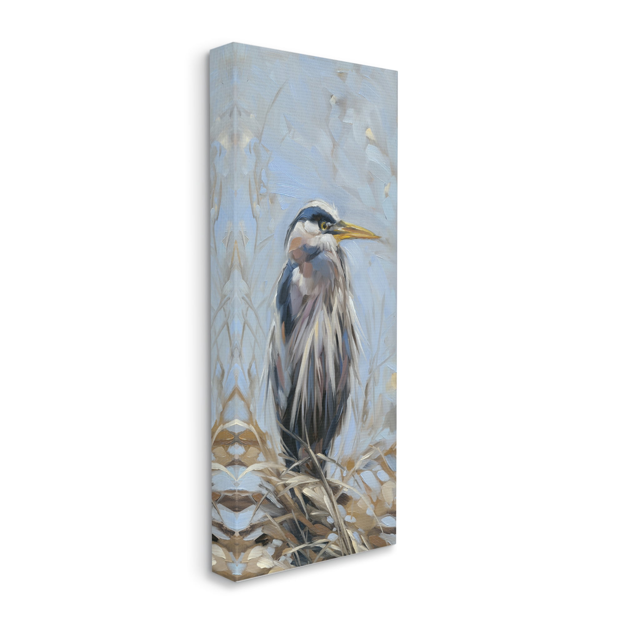 Stupell Industries Bird on Branch Painting Animals & Insects Painting Gallery Wrapped Canvas Art Print Wall Art, 17 x 40