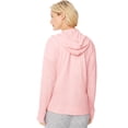 thumbnail image 2 of Hanes Women's Slub Jersey Full-Zip Hoodie - Dada Grey Heather - L, 2 of 3