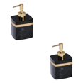 thumbnail image 2 of Ruiboury Resin Soap Dispenser Reusable for Tabletop Kitchen Shower Shampoo Bathroom Black 400ml 2Set, 2 of 6