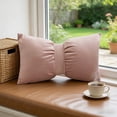 thumbnail image 7 of Throw Pillow Bow Decorative Cushion for Sofa and Bed, Solid Color Accent Pillow for Living Room and Bedroom Decor （Pink）, 7 of 7