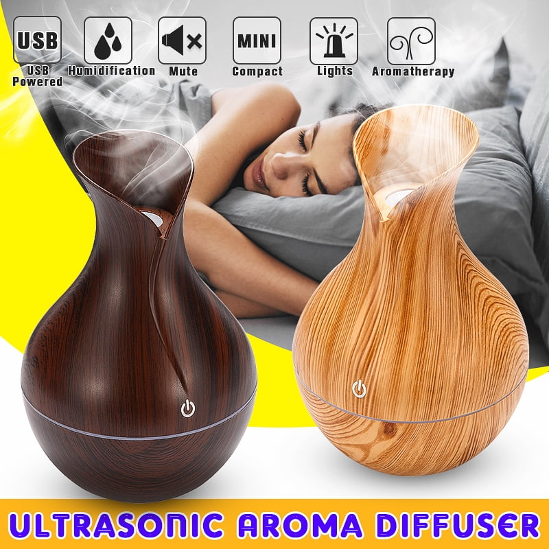 130ML LED Humidifier Essential Oil Diffuser Aroma US Aromatherapy Purifier