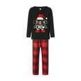 thumbnail image 2 of Elippeo Christmas Pajamas for Family, Long Sleeve Tops + Buffalo Plaid Pants Set Sleepwear Loungewear, 2 of 8