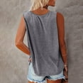 thumbnail image 3 of WTXUE Tank Tops Sleeveless, Scoop Neck Cotton Summer Pleated Tank for Women 2024 Loose V Neck Flowy Solid | Casual for Women Grey L, 3 of 5