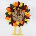 thumbnail image 5 of Thanksgiving Turkey Wreath Door Hanger Decoration, A Must-Have For Your Home Garden Bar Thanksgiving Party, Handmade Felt Material With Sturdy Legs And 45*45Cm Size, 5 of 8