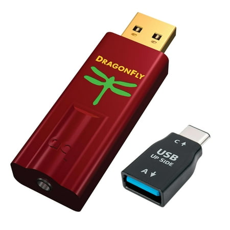 AudioQuest DragonFly Red DAC w/AudioQuest USB-C/A (Best Usb Dac Under 100)